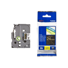 Brother TZE-354 (24mm) Gold on Black - 8m laminált nyomtatószalag nyomtató kellék