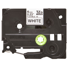 Brother TZe-FX211 laminált P-touch szalag (6mm) Black on White - 8m címkézőgép