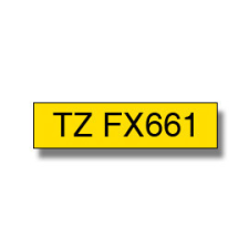 Brother TZE-FX661 laminált Flexi P-touch szalag (36mm) Black on Yellow - 8m nyomtató kellék