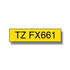 Brother tze-fx661 laminált flexi p-touch szalag (36mm) black on yellow - 8m tzefx661 nyomtató kellék