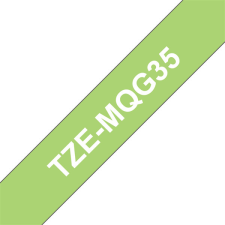Brother TZE-MQG35 laminált P-touch szalag (12mm) Lime Green - 5m nyomtató kellék