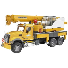 Bruder Bruder MACK Granite LIEBHERR darus teherautó autópálya és játékautó