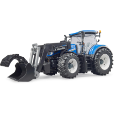 Bruder New Holland T7.315 traktor markolóval Kék autópálya és játékautó