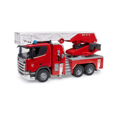 Bruder Scania tűzoltóautó létrával - Piros autópálya és játékautó