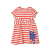 Brums Brums piros-fehér csíkos kislány ruha – 74