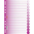 BRUNNEN A4 12 részes pink műanyag regiszter (BRUNNEN_106659526)