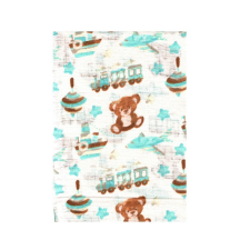 BS Textil pelenka 1db-os - Maci Türkiz Járművekkel mosható pelenka