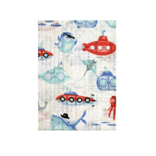 BS Textil pelenka 1db-os -Tengeralattjáró Kék/Piros mosható pelenka