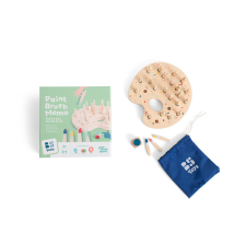 Bs Toys - Festékpaletta fa memóriajáték kreatív és készségfejlesztő
