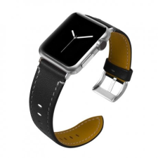 BSTRAP Apple Watch Leather Italy 38/40mm szíj, Black mobiltelefon kellék