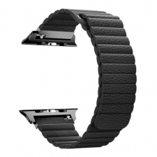 BSTRAP Apple Watch Leather Loop 38/40mm szíj, Black mobiltelefon kellék