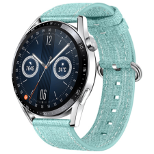BSTRAP Denim szíj Huawei Watch GT 42mm, light green okosóra kellék
