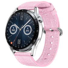 BSTRAP Denim szíj Huawei Watch GT 42mm, pink okosóra kellék