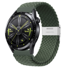 BSTRAP Elastic Nylon 2 szíj Huawei Watch GT/GT2 46mm, olive green okosóra kellék