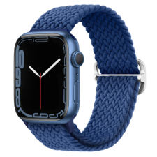 BSTRAP Elastic Nylon szíj Apple Watch 38/40/41mm, cold blue okosóra kellék