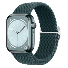 BSTRAP Elastic Nylon szíj Apple Watch 38/40/41mm, rainforest green okosóra kellék