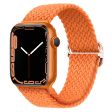 BSTRAP Elastic Nylon szíj Apple Watch 42/44/45mm, orange okosóra kellék