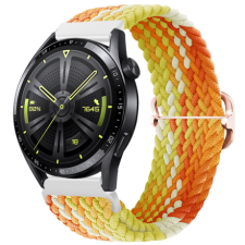 BSTRAP Elastic Nylon szíj Huawei Watch GT3 42mm, fragrant orange okosóra kellék
