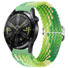 BSTRAP Elastic Nylon szíj Huawei Watch GT/GT2 46mm, lime okosóra kellék