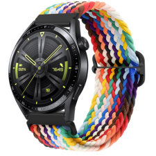 BSTRAP Elastic Nylon szíj Samsung Galaxy Watch 3 45mm, rainbow okosóra kellék