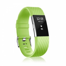 BSTRAP Fitbit Charge 2 Silicone Diamond (Small) szíj, Fruit Green mobiltelefon kellék
