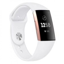 BSTRAP Fitbit Charge 3 Silicone (Large) szíj, White mobiltelefon kellék