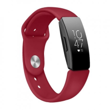 BSTRAP Fitbit Inspire Silicone (Large) szíj, Red Vine mobiltelefon kellék