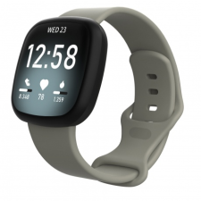BSTRAP Fitbit Versa 3 Silicone szíj (Large), gray óraszíj