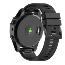 BSTRAP Garmin Fenix 5x Silicone Acton szíj, Black okosóra kellék
