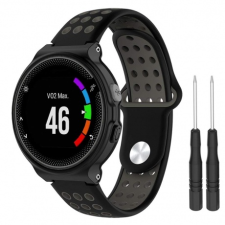 BSTRAP Garmin Forerunner 235 Silicone Sport szíj, Black/Gray mobiltelefon kellék