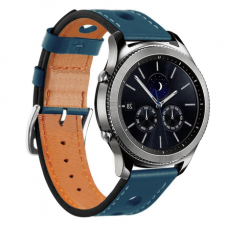 BSTRAP Huawei Watch GT3 46mm Leather Italy szíj, Blue okosóra kellék
