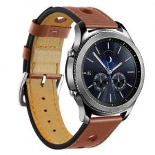 BSTRAP Huawei Watch GT3 46mm Leather Italy szíj, Brown okosóra kellék