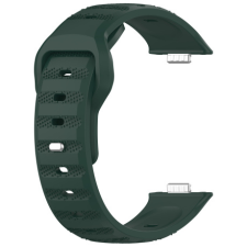 BSTRAP Silicone szíj Huawei Watch Fit 3, dark green okosóra kellék