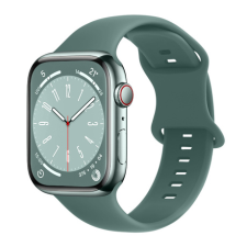 BSTRAP Smooth Silicone szíj Apple Watch 42/44/45mm, beedle green okosóra kellék