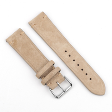 BSTRAP Suede Leather szíj Xiaomi Watch S1 Active, beige okosóra kellék