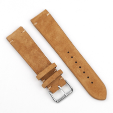 BSTRAP Suede Leather szíj Xiaomi Watch S1 Active, brown okosóra kellék