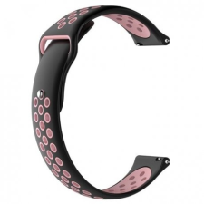 BSTRAP Xiaomi Amazfit GTR 42mm Silicone Sport szíj, Black/Pink okosóra kellék