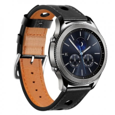 BSTRAP Xiaomi Amazfit Stratos 2/2S/3 Leather Italy szíj, Black okosóra kellék