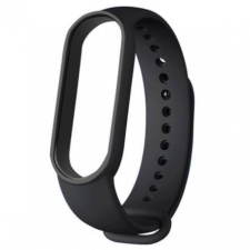 BSTRAP Xiaomi Mi Band 5/6 Silicone szíj, Black okosóra kellék