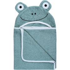 BUBABA Bubaba kapucnis törölköző fülekkel 110x75 cm - Zöld béka babatörülköző, kifogó