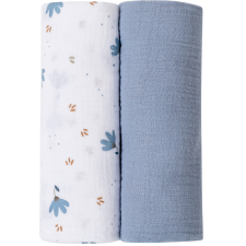 BUBABA muslin pelenka 70x70 cm (2 db)-Blue mosható pelenka