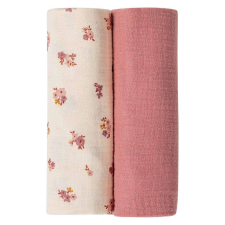 BUBABA muslin pelenka 70x70 cm (2 db)-pink/beige mosható pelenka