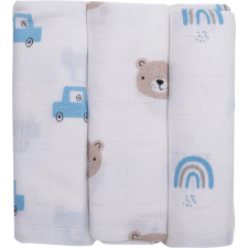 BUBABA muslin pelenka 80x80 cm (3 db)- Teddy mosható pelenka