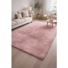 Budapest Carpet Den. Furlux rózsaszín 60 x 220cm egyszínű extra puha shaggy szőnyeg lakástextília