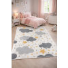 Budapest Carpet Den. Mile 5186-1 szürke 100 x 200cm felhős gyerekszőnyeg