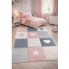 Budapest Carpet Den. Mile 5202-1 rózsaszín 120 x 180cm négyzetháló gyerekszőnyeg