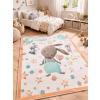 Budapest Carpet Den. Mile 5332-1 fehér 80 x 150cm nyuszis gyerekszőnyeg