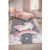 Budapest Carpet Den. Mile 5377-1 szürke 200 x 300cm unikornisos gyerekszőnyeg