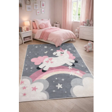 Budapest Carpet Den. Mile 5377-1 szürke 200 x 300cm unikornisos gyerekszőnyeg lakástextília