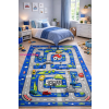 Budapest Carpet Den. Mile kék 100 x 200cm autópályás gyerekszőnyeg